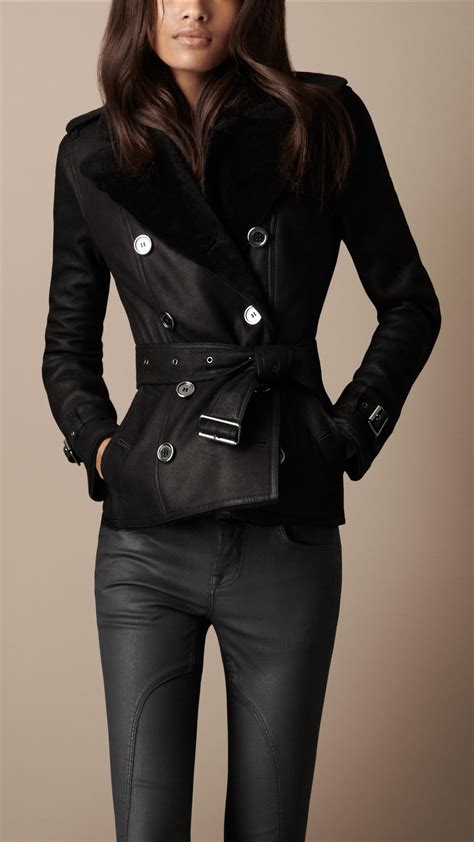 burberry brit shearling jacket